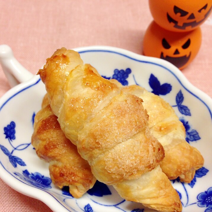 冷凍パイシートで簡単かぼちゃのミニクロワッサン レシピ 作り方 By ネコびより 楽天レシピ